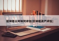 区块链公司如何评估[区块链资产评估]